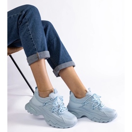 D/CEO Zapatillas deportivas azules con suela maciza de Roxana. 4