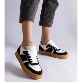 D/CEO Zapatillas negras con cordones y plataforma Felicita negro 2