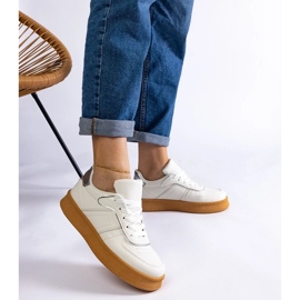 D/CEO Zapatillas blancas con cordones en la plataforma Felicita. blanco 2