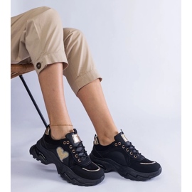 D/CEO Deportivas negras con plataforma y corazón Martinez negro 3
