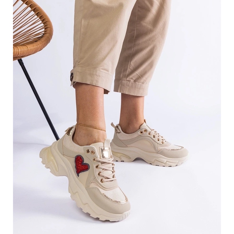 D/CEO Deportivas plataforma beige corazón Martinez 2 D/CEO Deportivas plataforma beige corazón Martinez 2