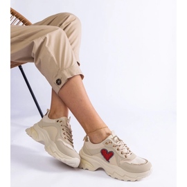 D/CEO Deportivas plataforma beige corazón Martinez 3