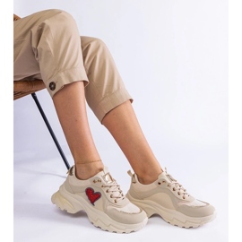 D/CEO Deportivas plataforma beige corazón Martinez 4