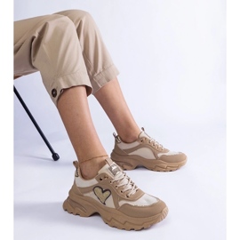 D/CEO Zapatillas marrones en una plataforma con el corazón de Martínez marrón 4