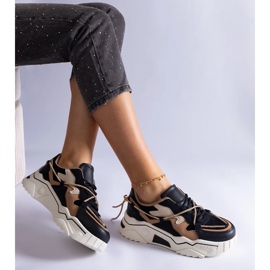 D/CEO Zapatillas negras decoradas con cordón de circonitas Valdez. negro 4