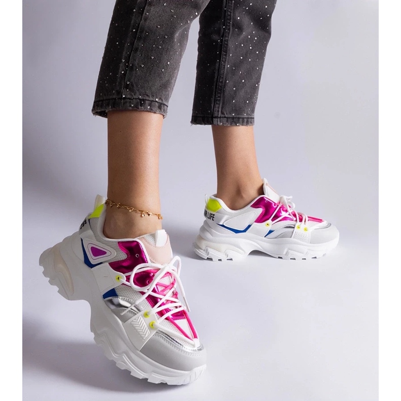 D/CEO Deportivas Sulamita blancas y rosas blanco 1