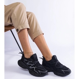 D/CEO Zapatillas negras para mujeres en la suela masiva de colanga negro 4