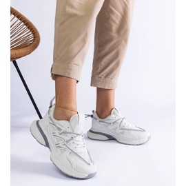 D/CEO Zapatillas de deporte de mujeres blancas en la suela masiva del Colunga blanco 2