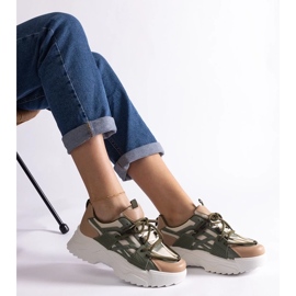 D/CEO Deportivas de mujer verdes y beige Alva 3
