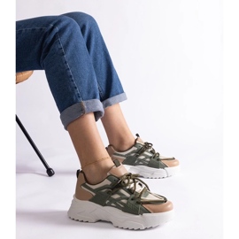 D/CEO Deportivas de mujer verdes y beige Alva 4