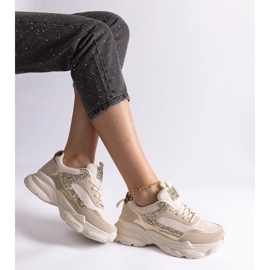 D/CEO Deportivas beige con inserciones Clorinda de purpurina 2
