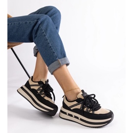 D/CEO Deportivas de mujer negras y beige Renetta 2 D/CEO Deportivas de mujer negras y beige Renetta 2