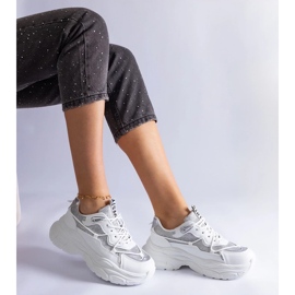D/CEO Zapatillas blancas con inserciones de purpurina Rigel. blanco 3