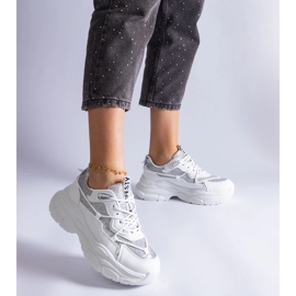 D/CEO Zapatillas blancas con inserciones de purpurina Rigel. blanco 4