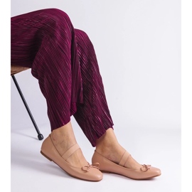 D/CEO Bailarinas beige con goma elástica y lazo decorativo de Newton 2