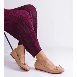 D/CEO Bailarinas beige con goma elástica y lazo decorativo de Newton 3