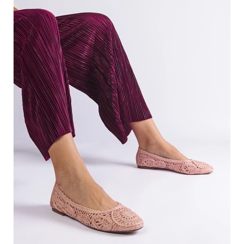 D/CEO Bailarinas de salinela rosa rosado 1