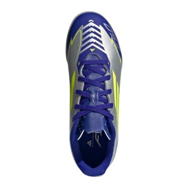 Adidas F50 Club Messi TF IH0923 Silver-Blue Football Shoes plata 3