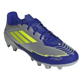 Adidas f50 club fg/mg ih0916 zapatos blue plateados plata 3