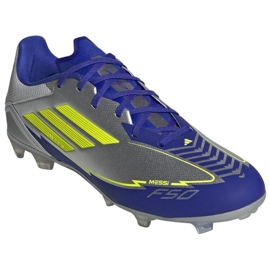 Adidas F50 League FG/MG IH0918 Silver-Blue Shoes plata 2