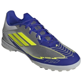 Adidas F50 League Messi TF IH0919 Silver-Blue plata 3