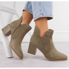 M.Daszyński Botas para mujeres en el poste M. Daszyński San49 beige 4