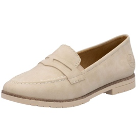 Mocasines femeninos Rieker 45300-62 beige 2