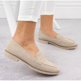 Mocasines femeninos Rieker 45300-62 beige 11