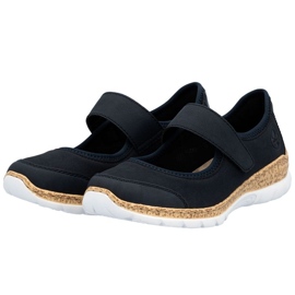 Rieker N42B0-14 Shoes de velcro azul marino 7