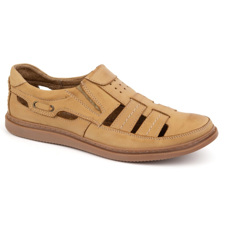 Polbut Zapatos de cuero de Openwork 06 para beige de verano 1 Polbut Zapatos de cuero de Openwork 06 para beige de verano 1