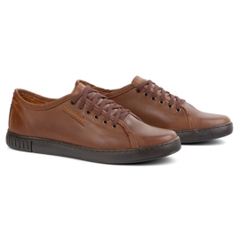 Zapatos de cuero polbut modelo modelo 2129 camello marrón 4