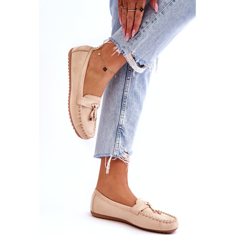 Seastar Mocasines beige de gamuza para mujeres 3