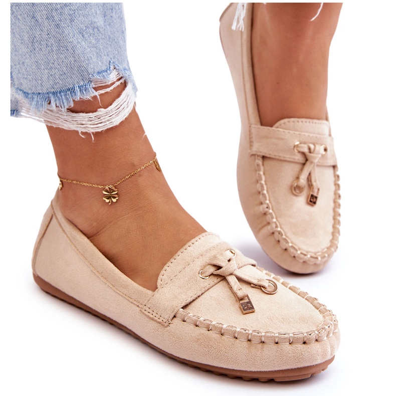 Seastar Mocasines beige de gamuza para mujeres 5