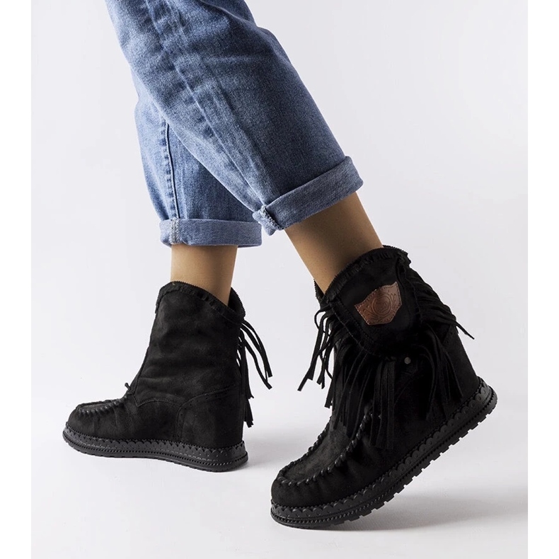 D/CEO Botas de cuña negras de Giudice. negro 1 D/CEO Botas de cuña negras de Giudice. negro 1