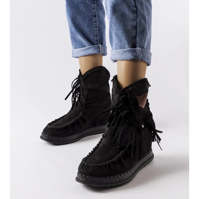 D/CEO Botas de cuña negras de Giudice. negro 2 D/CEO Botas de cuña negras de Giudice. negro 2