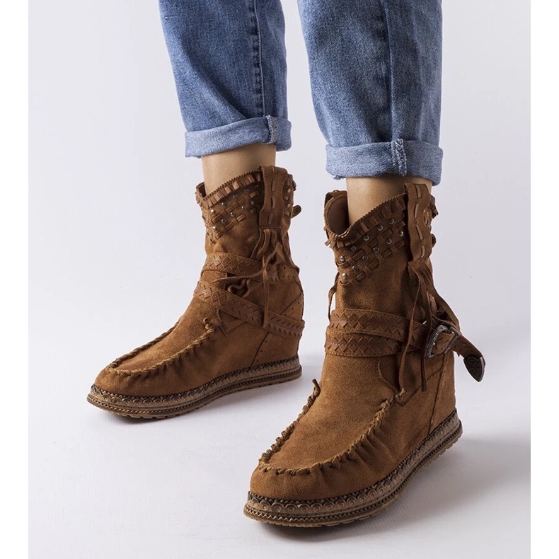 D/CEO Botas de cuña marrones de Beausoleil. 1 D/CEO Botas de cuña marrones de Beausoleil. 1