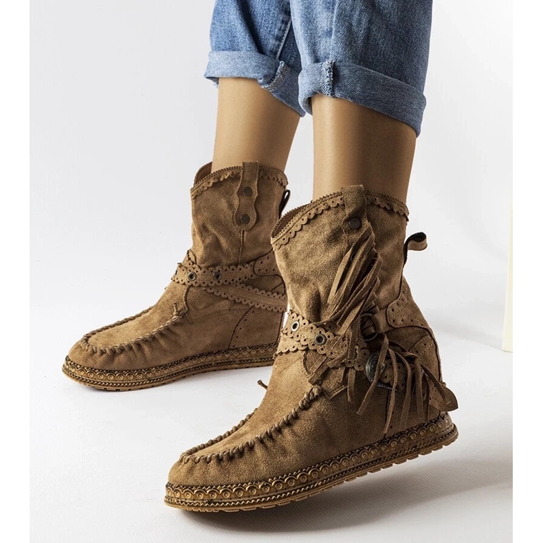 D/CEO Botas con cuña en marrón oscuro de Teodata 2