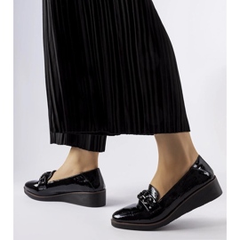D/CEO Mocasines con cuña de charol negros de Erin 3