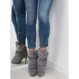 Botas de tacón alto con piel gris 1319 D.GRAY 4