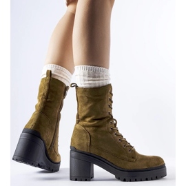 D/CEO Botas aislantes verdes con tacón bajo de Cotti 2 D/CEO Botas aislantes verdes con tacón bajo de Cotti 2