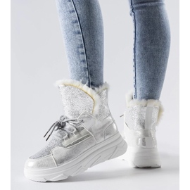 D/CEO Botas de nieve Stringer con aislamiento blanco y plateado plata 3
