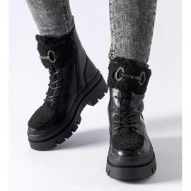 D/CEO Botas de trabajo aislantes negras con hebilla Highland negro 2