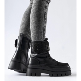 D/CEO Botas de trabajo aislantes negras con hebilla Highland negro 3