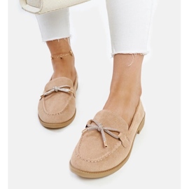 D/CEO Mocasines beige con lazo decorativo de Endike 6