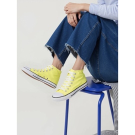 Zapatillas amarillas luminosas para mujeres amarillo 1