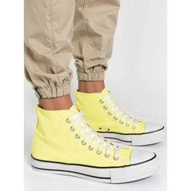 Zapatillas amarillas luminosas para mujeres amarillo 3