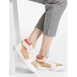 Zapatillas de deporte femenino blanca/caqui 2