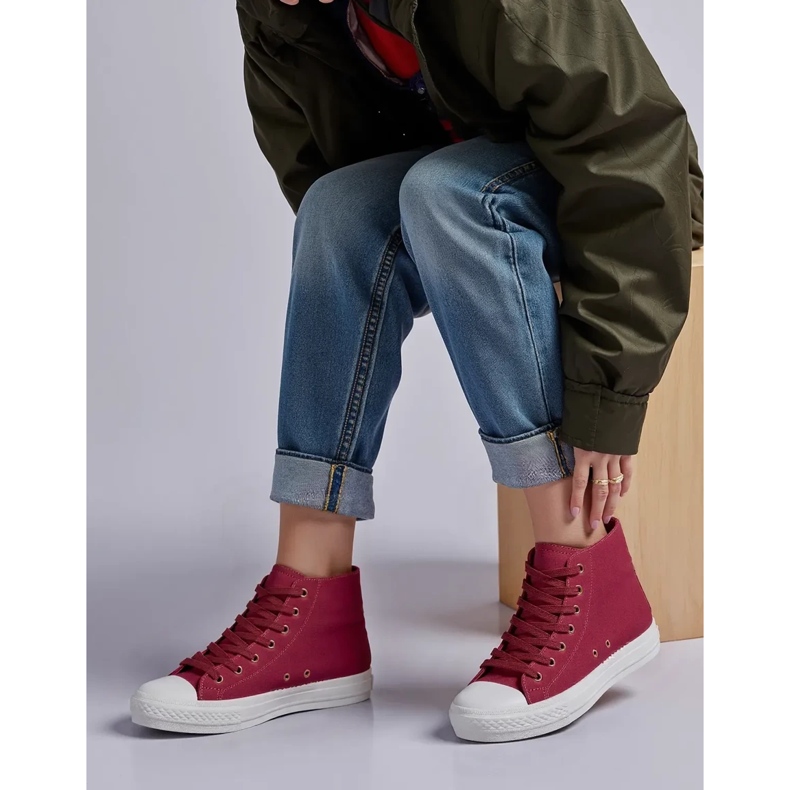 Zapatillas de deporte rojo de vino livio femenino 2