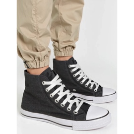 Zapatillas de deporte negro de cuervo femenino 4