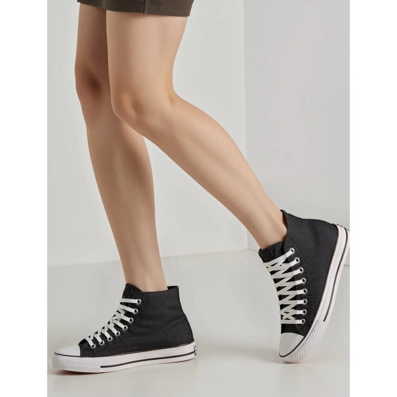 Zapatillas de deporte negro de cuervo femenino 2